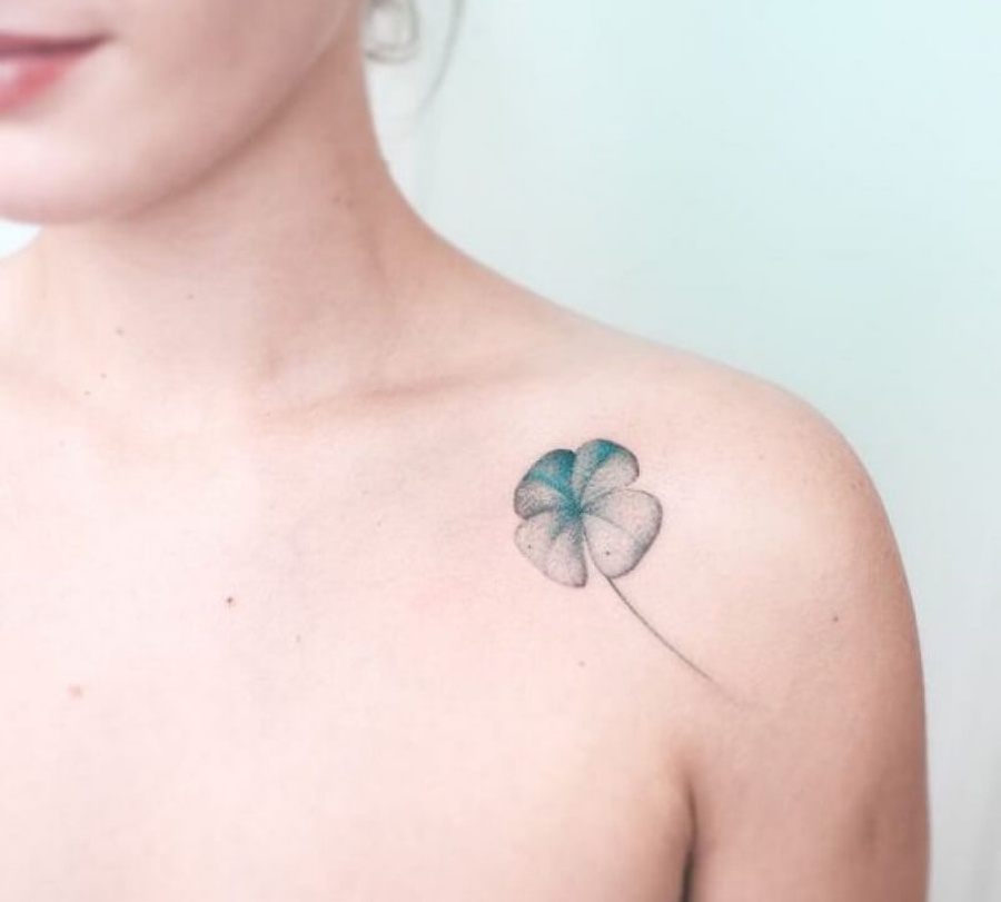 Những hình xăm cỏ 4 lá đẹp nhất