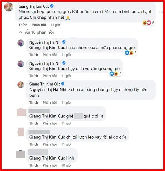 Đối đáp qua lại giữa Giang Kim Cúc và Hà Nhi.