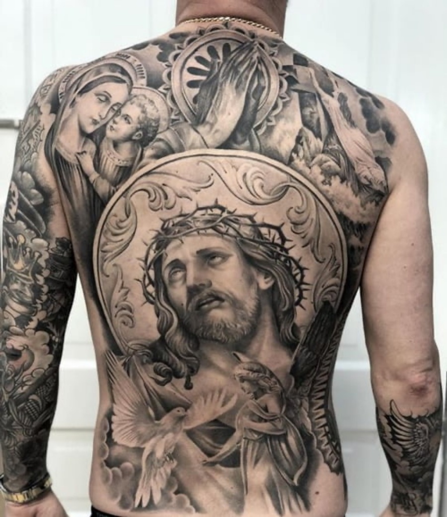 Hình xăm Giêsu đẹp nhất về Thiên Chúa  Notaati Tattoo