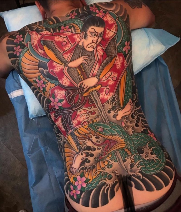 Hình xăm Nhật cổ Yakuza tattoo full lưng đẹp