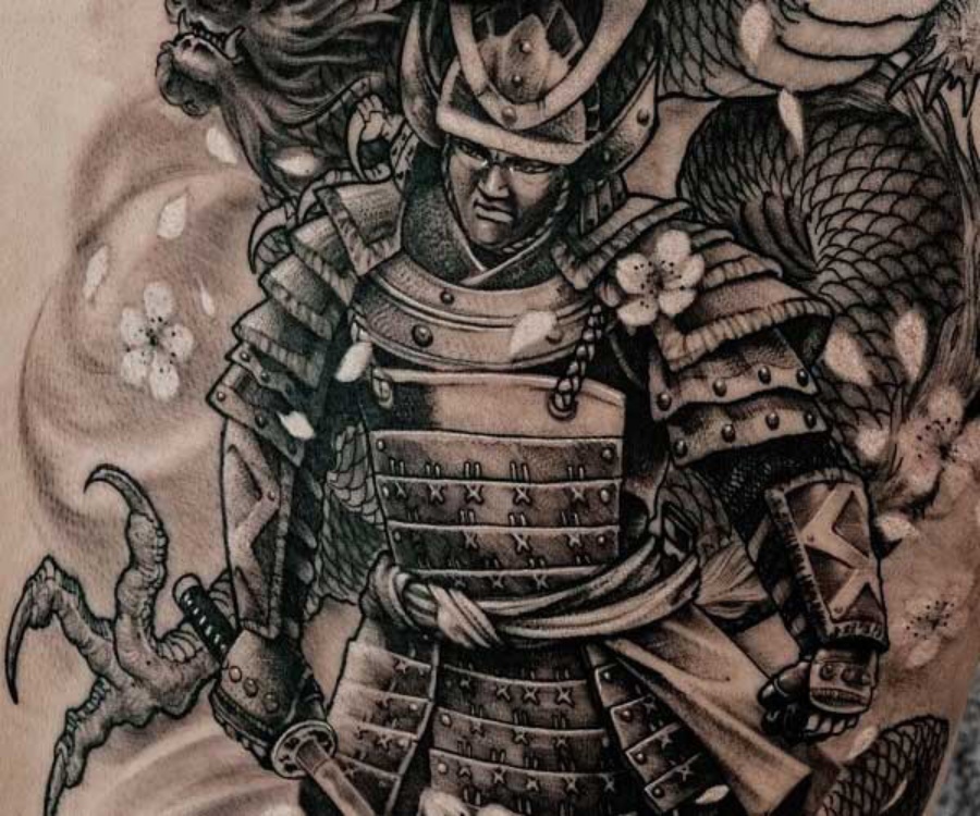 Hình xăm Samurai Nhật cổ độc đáo