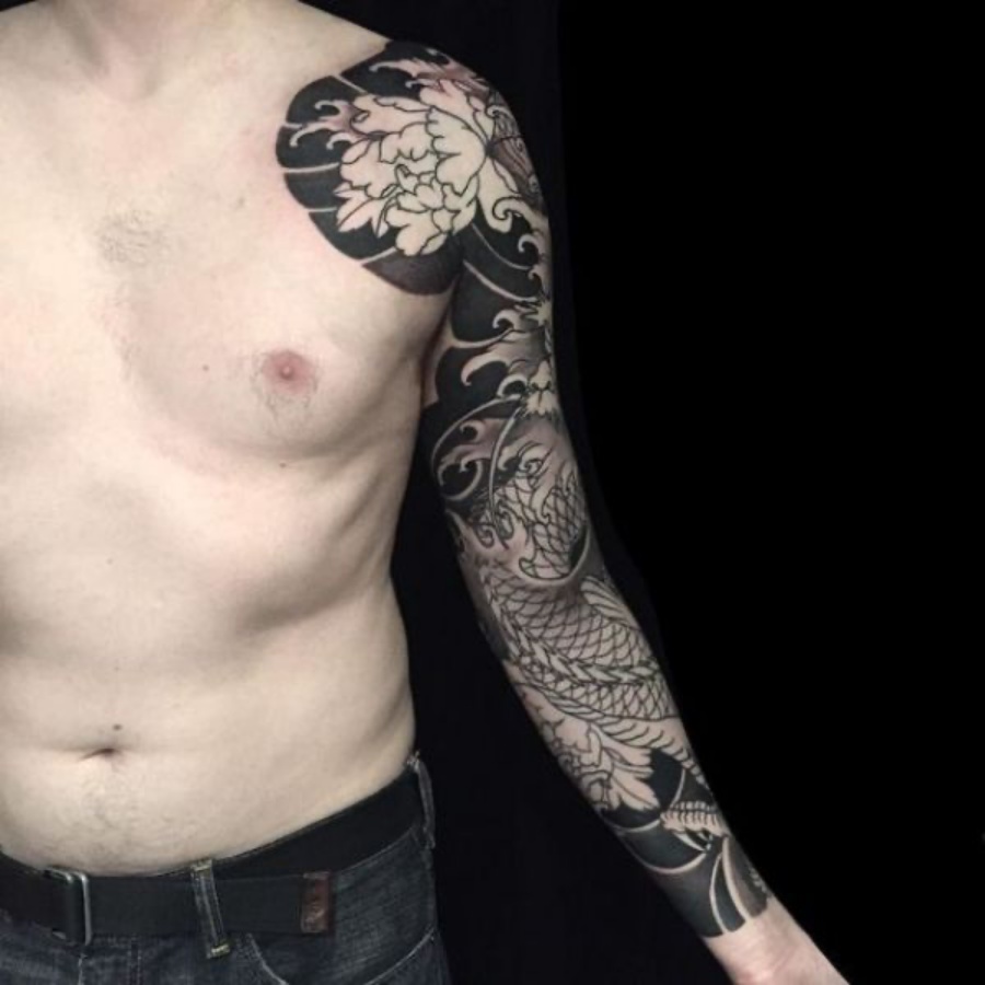 64 Hình xăm đen trắng kín tay chân không bao giờ lỗi mốt  Tattoo Gà