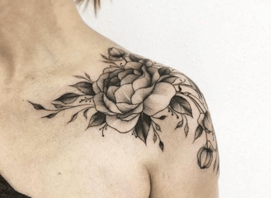 Hình xăm hoa mẫu đơn Ý nghĩa và mẫu tattoo mini đẹp ở chân tay lưng trên  vai  KhoaLichSuEduVn  Website Học Tập Tổng Hợp