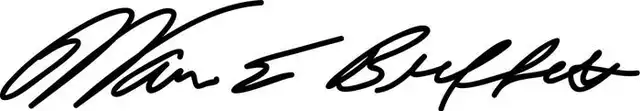 Chữ ký của nhà đầu tư huyền thoại Warren Buffett