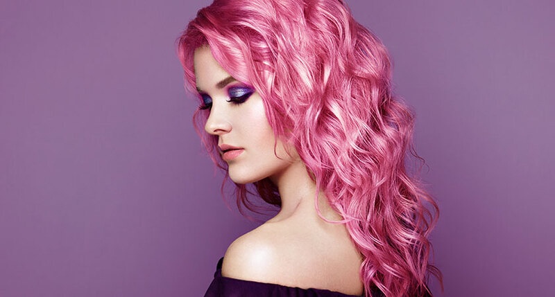 Màu tóc hồng phấn Fuchsia