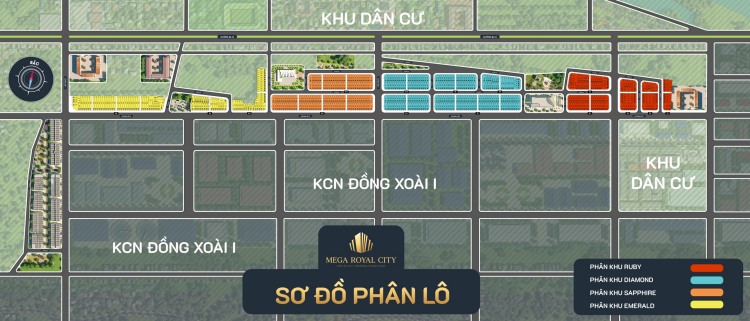 Mặt bằng dự án Mega Royal City Đồng Xoài