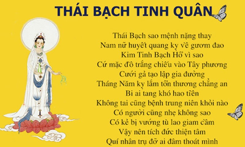 Bài thơ về sao Thái Bạch theo dân gian