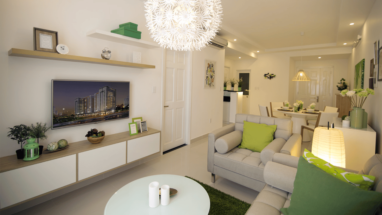 Phòng khách tại dự án căn hộ chung cư Hà Nội Melody Residences