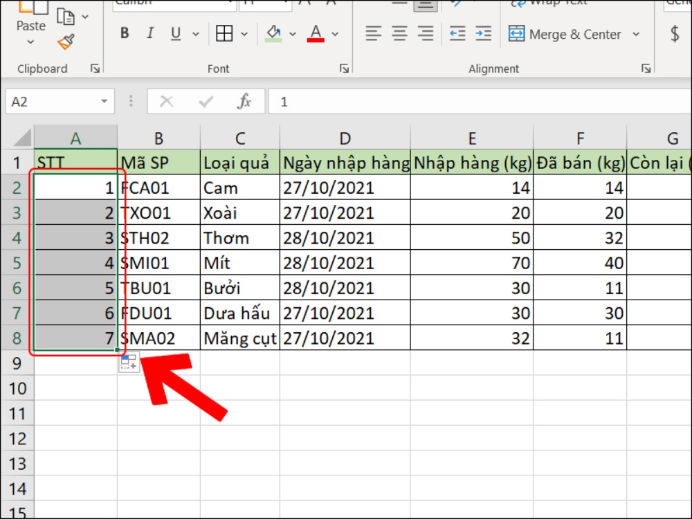 Sau khi thực hiện thao tác