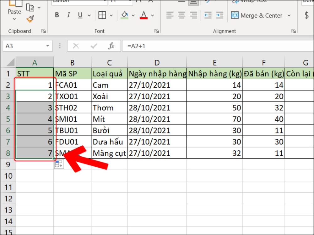 Sau khi thực hiện kéo chuột
