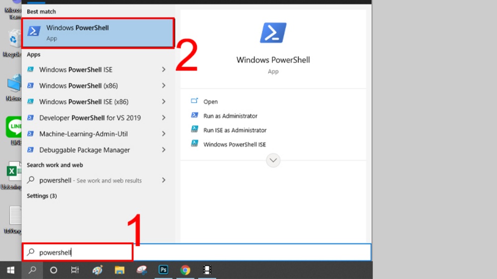 Nhập PowerShell