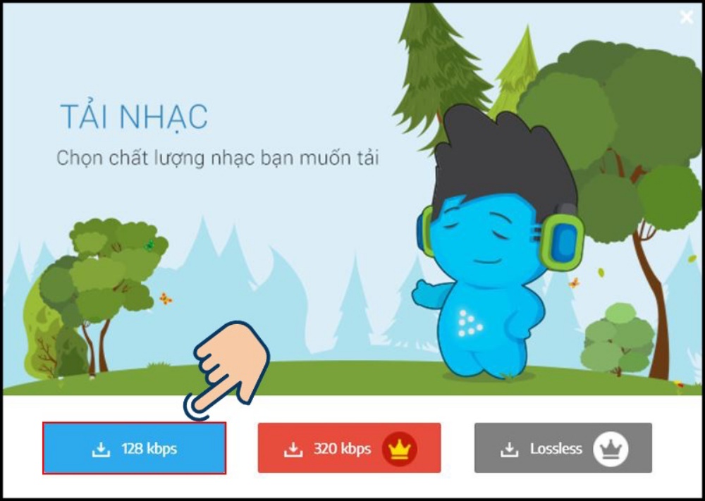 Tại đây bạn có thể chọn chất lượng âm thanh phù hợp