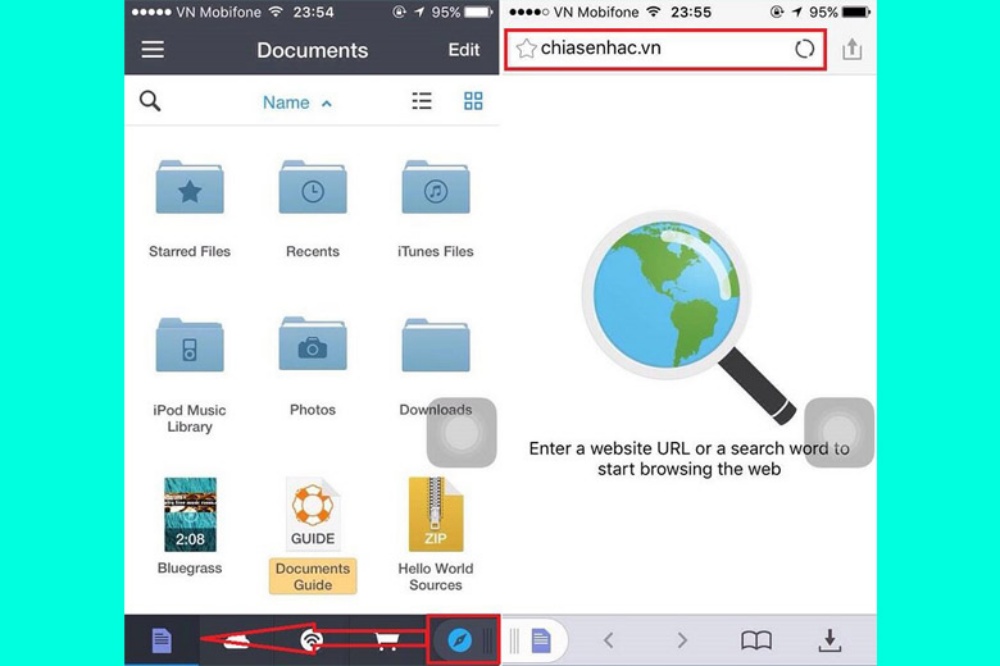 Tải nhạc về iPhone bằng Documents 5