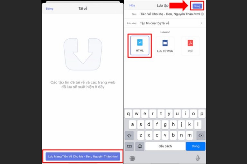 Lưu bài nhạc về máy