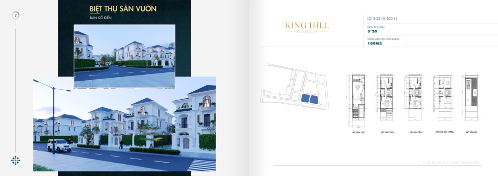 Biệt thự sân vườn tại dự án King Hill Residences