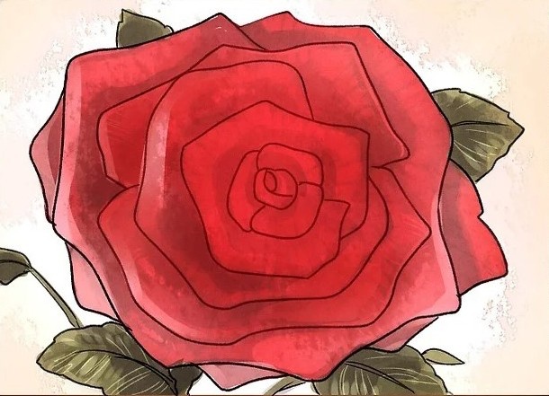 Tranh tô màu hoa hồng đẹp Thủ Thuật Phần Mềm
