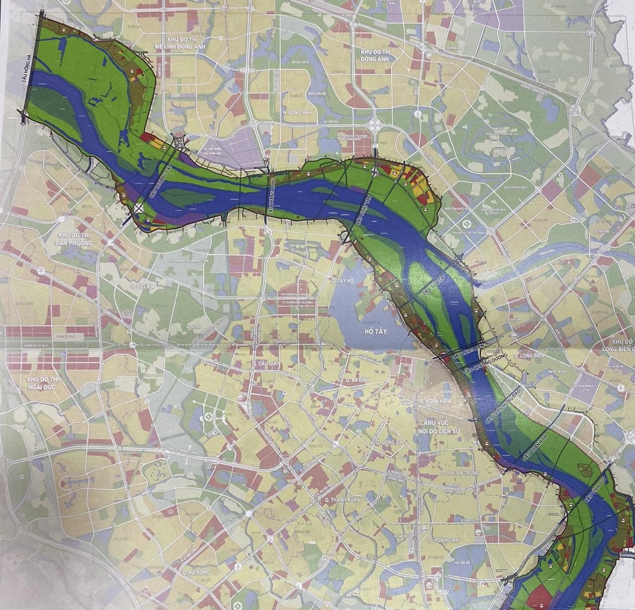 Bản đồ quy hoạch phân khu sông Hồng, tỉ lệ 1/5000