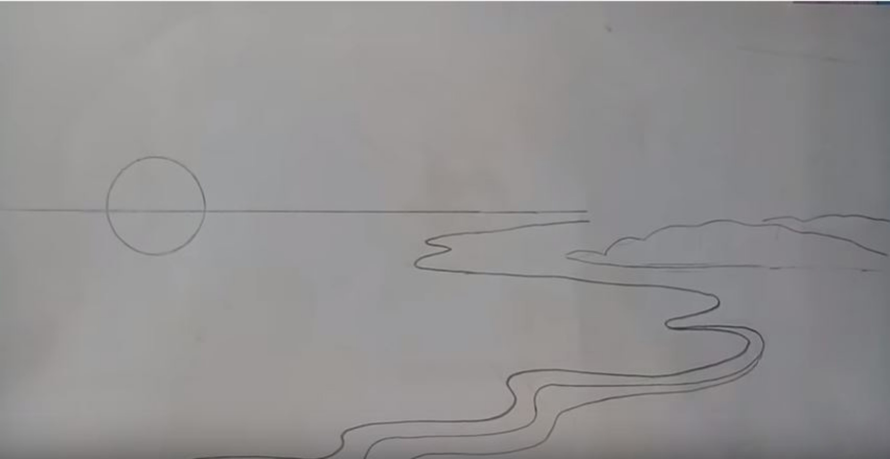 How to draw landscape step by step   YouTube