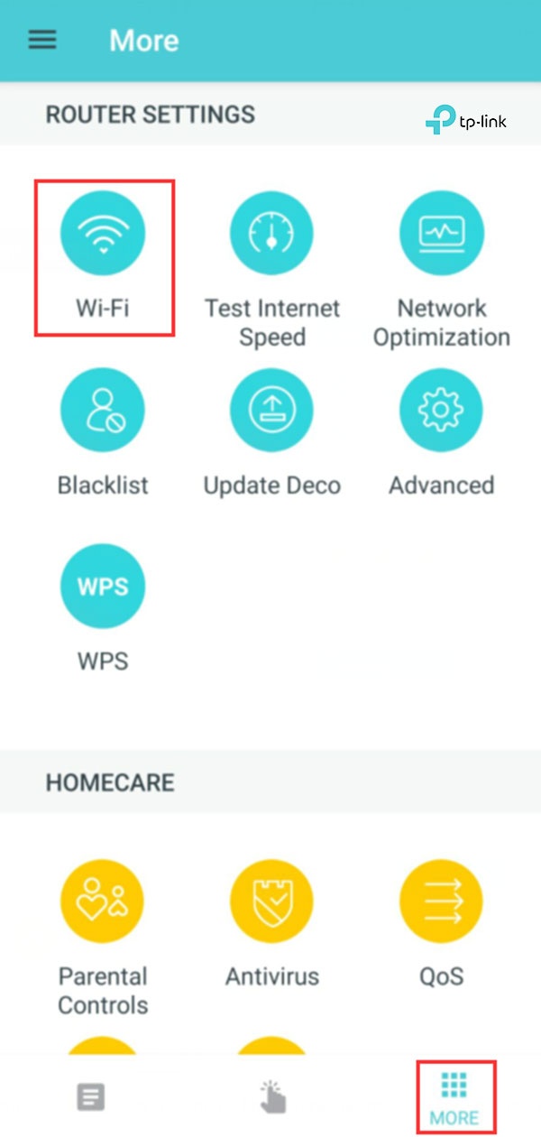 Chọn mục More trước sau đó mới chọn mục WiFi