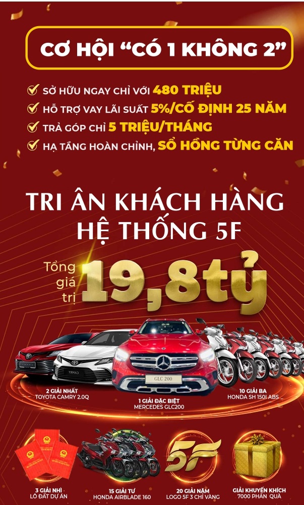 Chương trình mở bán dự án khu đô thị 5F Apollo 