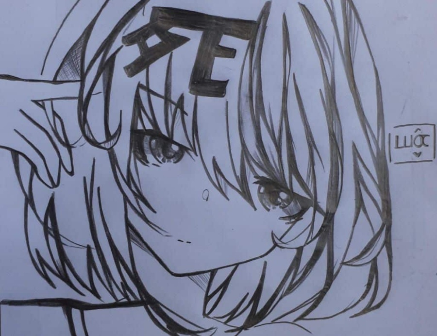 Mẫu vẽ anime nữ ngầu, buồn, tâm trạng