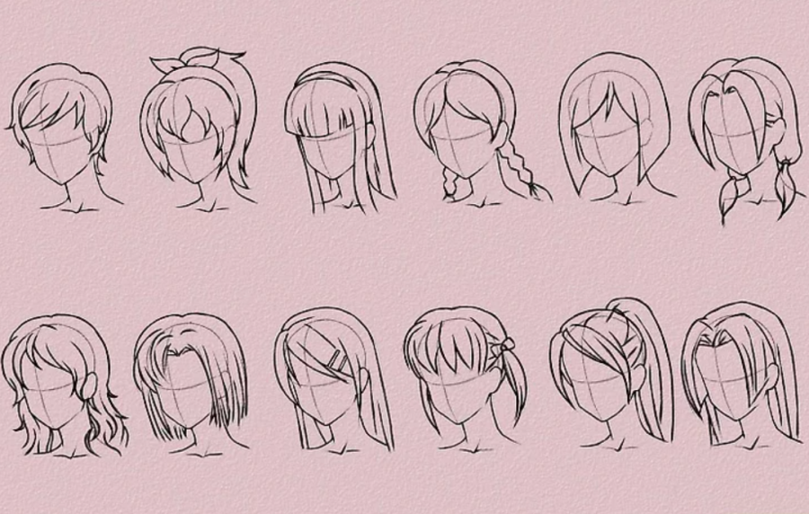 Cách vẽ tóc nam & nữ, Anime nam và Anime nữ đơn giản 2023