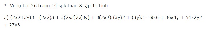 Các bài tập, ví dụ, công thức lập phương của một tổng