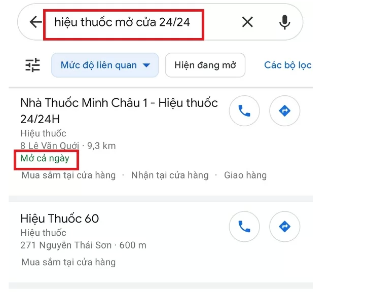 Cách để biết hiệu thuốc gần đây mở cửa 24/24