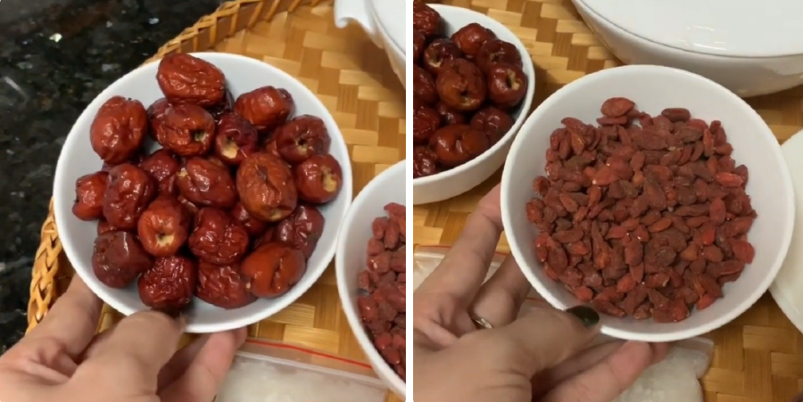 Sơ chế táo đỏ, kỷ tử