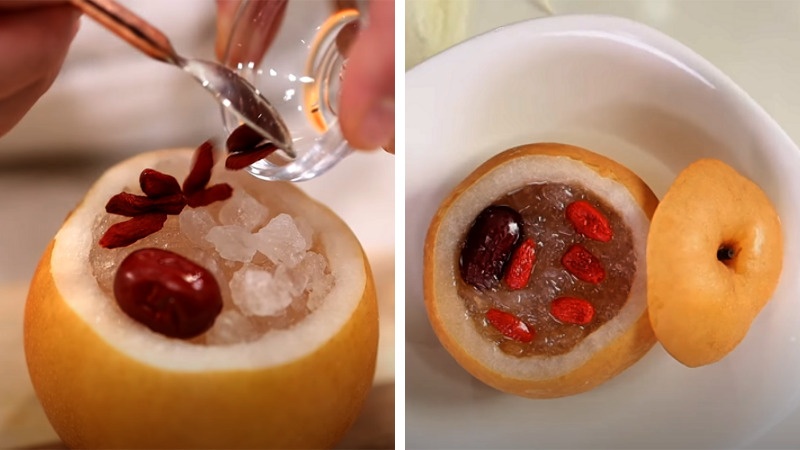 Chưng yến lê đường phèn
