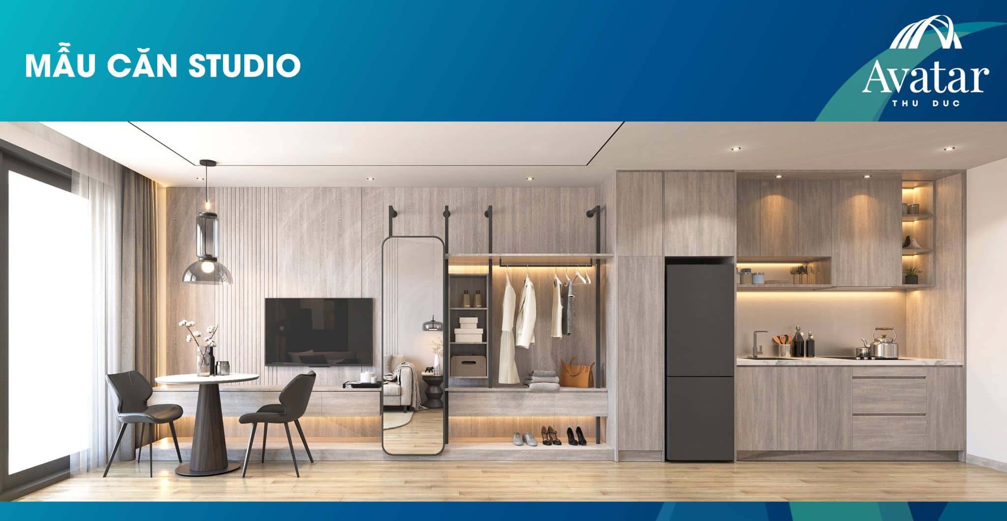 Căn hộ mẫu loại Studio