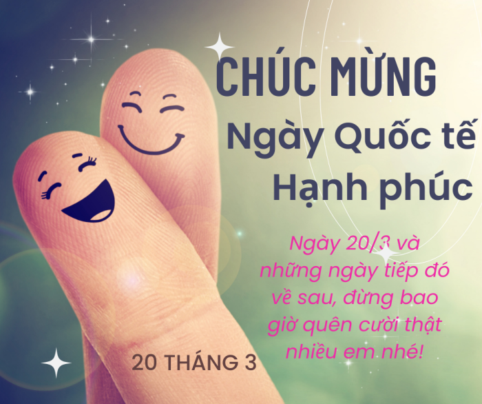 Thiệp chúc Ngày Quốc tế Hạnh phúc 20/3 hay, ý nghĩa