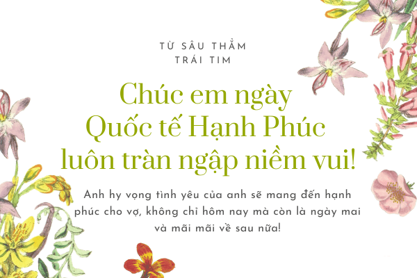 Thiệp chúc Ngày Quốc tế Hạnh phúc 20/3 tặng vợ ý nghĩa