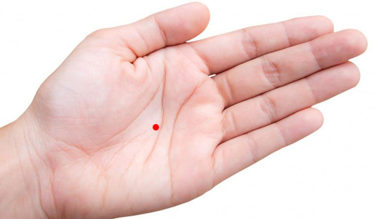 Vị trí nốt ruồi son trong lòng bàn tay