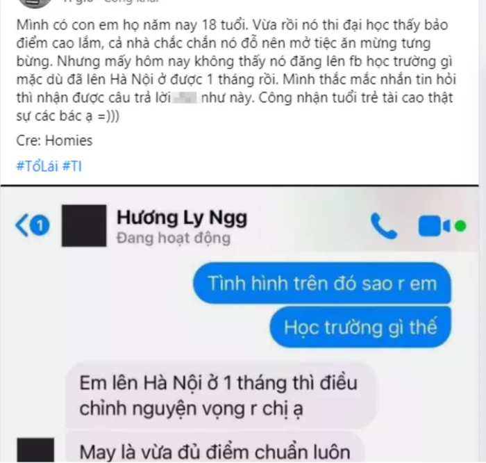 Người nhà thắc mắc tại sao lên Hà Nội nhận trường 1 tháng mà không “bắn” tin về