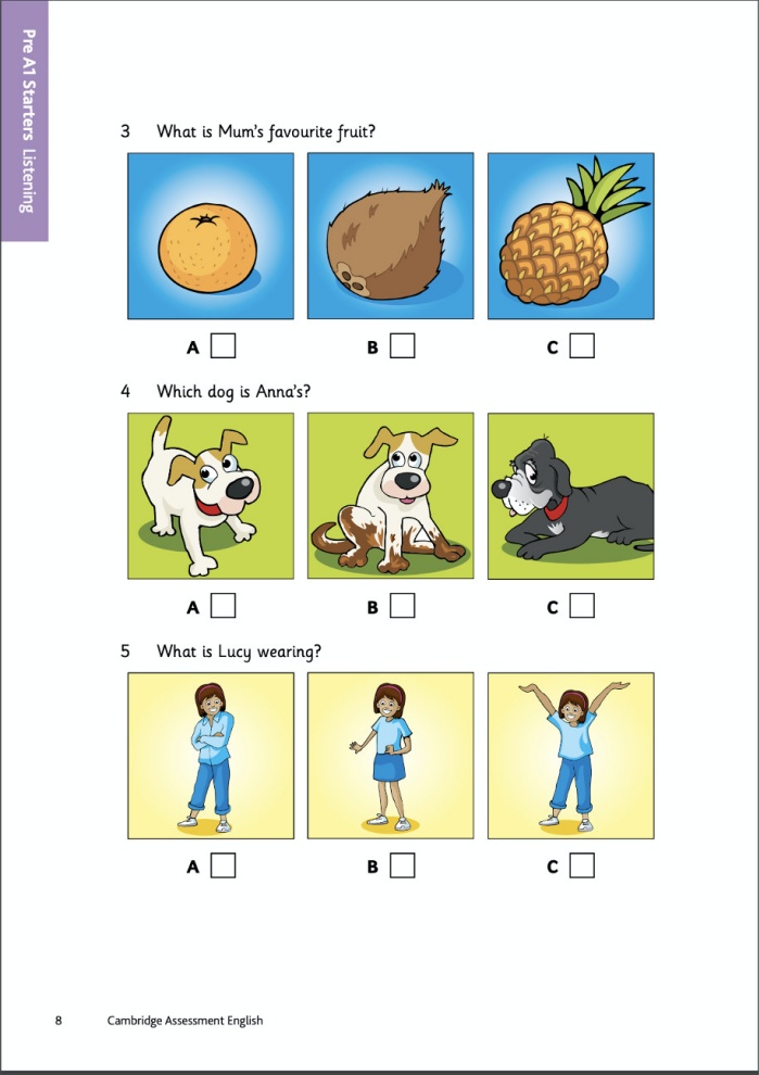 Dạng trắc nghiệm (3-option multiple choice)