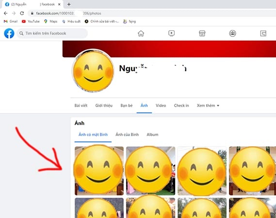 Tới đây, tất cả ảnh trên Facebook của người chưa kết bạn sẽ được hiển thị ra.