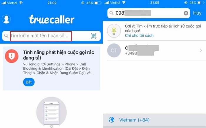 Cách tìm số điện thoại vừa gọi bằng TrueCaller