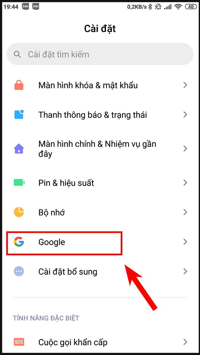 Bạn vào Google