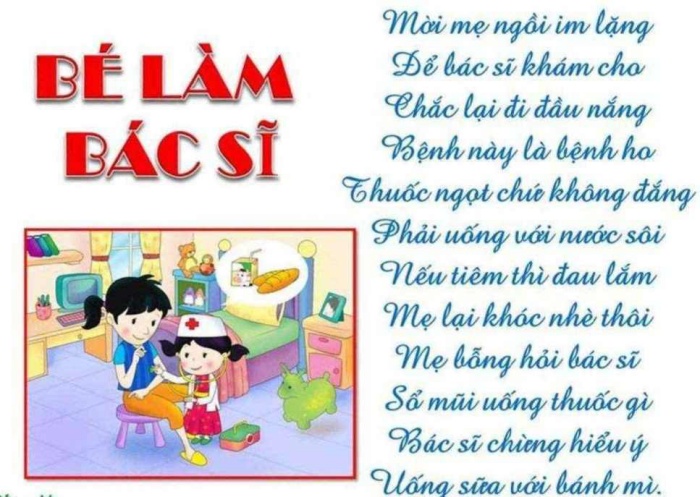 Thơ hay "Bé làm bác sĩ"