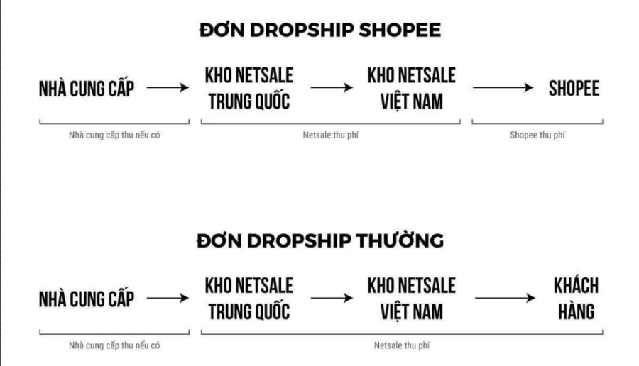 Quy trình của mô hình Dropshipping