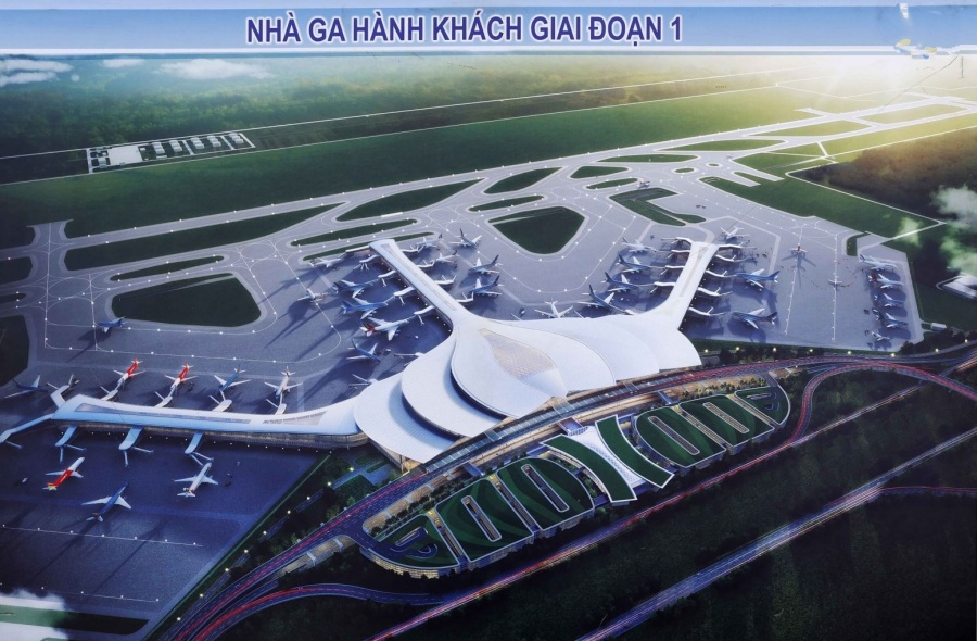 Giai đoạn I mô hình Nhà ga hành khách sân bay Long Thành.