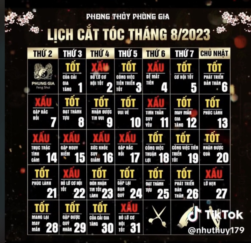 Cắt Tóc Ngày Nào Tốt? Lịch Cắt Tóc Tháng 08/2023 Dương Lịch Chính Xác