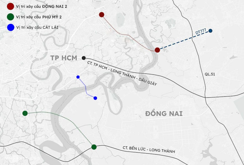 Kế hoạch triển khai hướng tuyến 3 cầu nối liền TP.HCM và Đồng Nai đã được dự tính.
