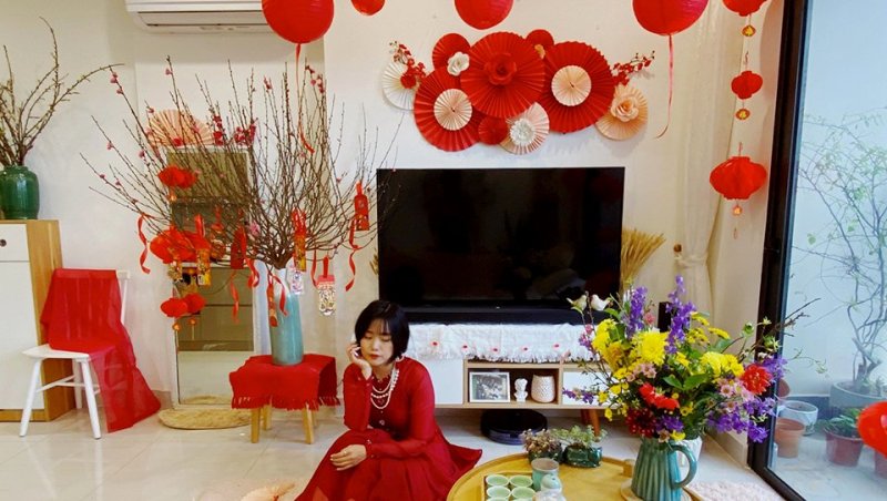 Trang trí đèn tại phòng khách