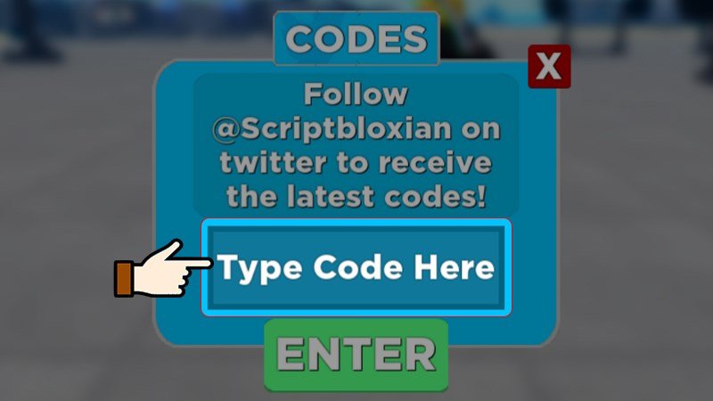Nhập code vào ô trống Type Code Here.