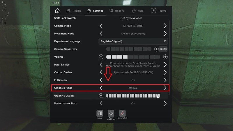 Chọn Graphics Mode và chuyển đổi Automatic sang Manual.