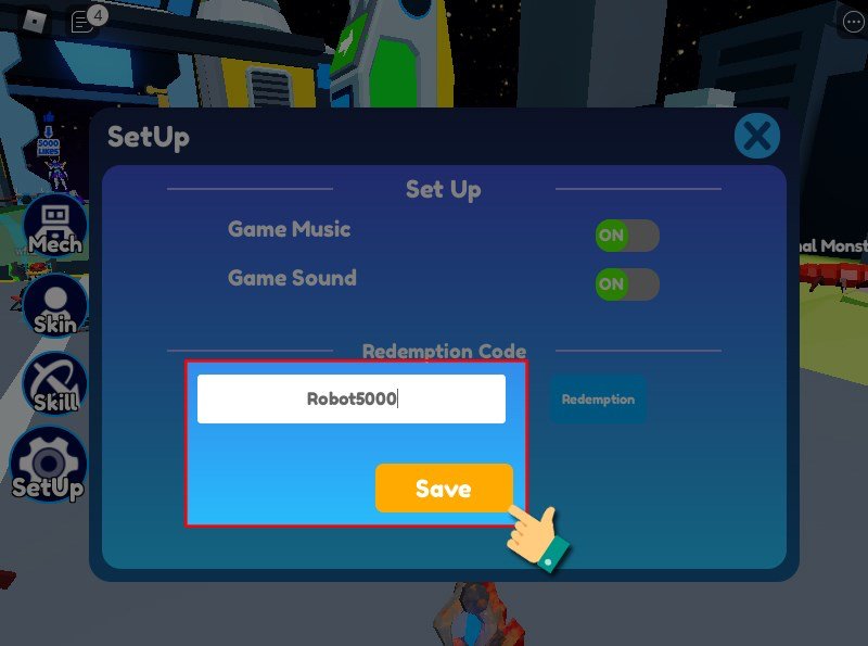 Điền mã code và ấn Save là hoàn tất.