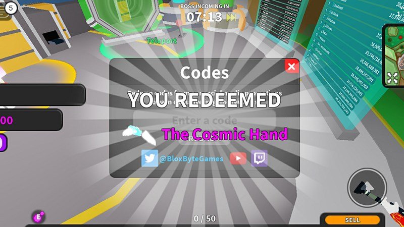 Thông báo nhập code Ghost Simulator thành công.