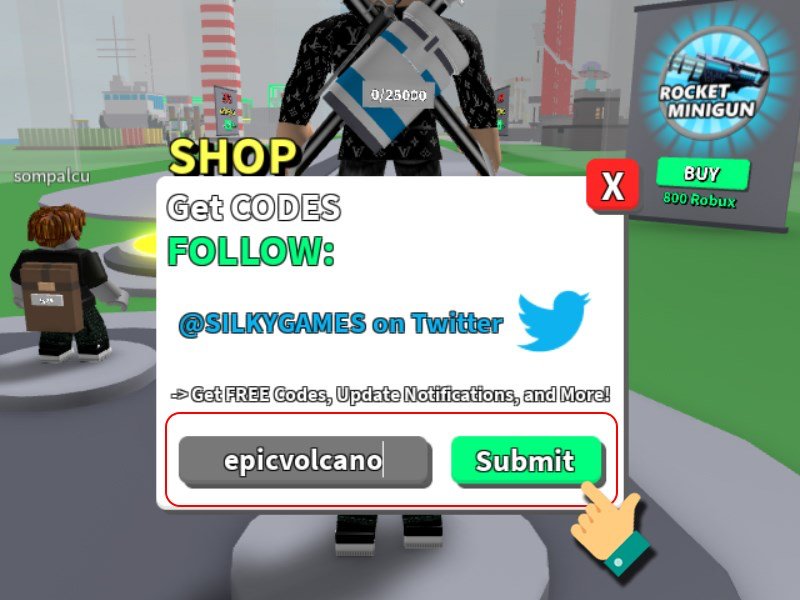 Nhập code Destruction Simulator và chọn Submit là hoàn thành.
